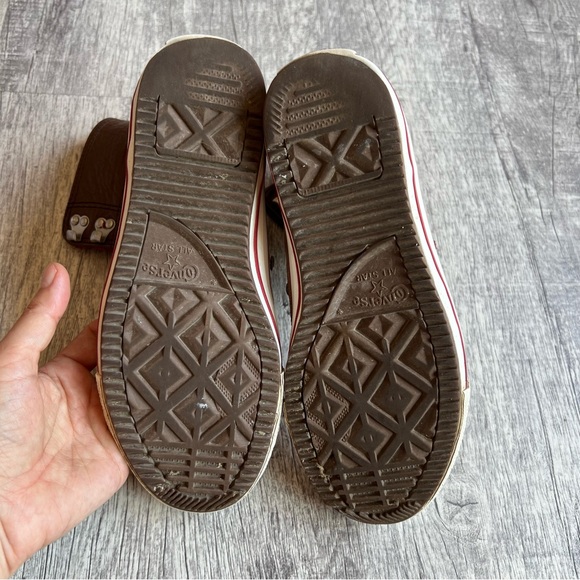 Converse Chuck Taylor Elise Rolldown HiTop Leather Sneakers Wm’s 5.5 EUC - Picture 9 of 11